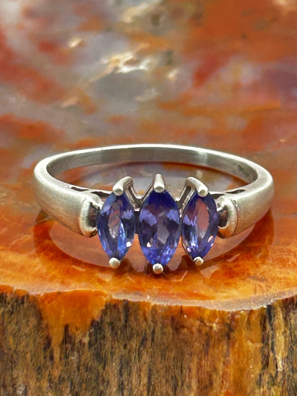 Sterling Silver Iolite Ring - Size 11